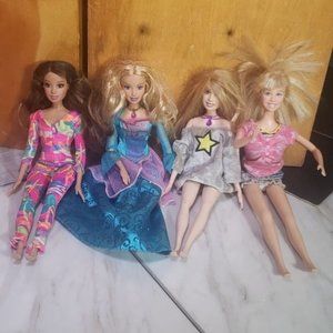 Barbies all from 2006! 3of4 have buttons for noise